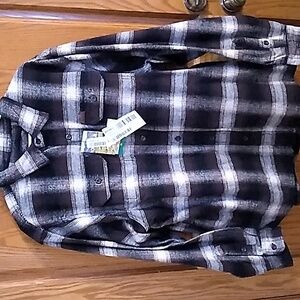 Orvis brown plaid shirt